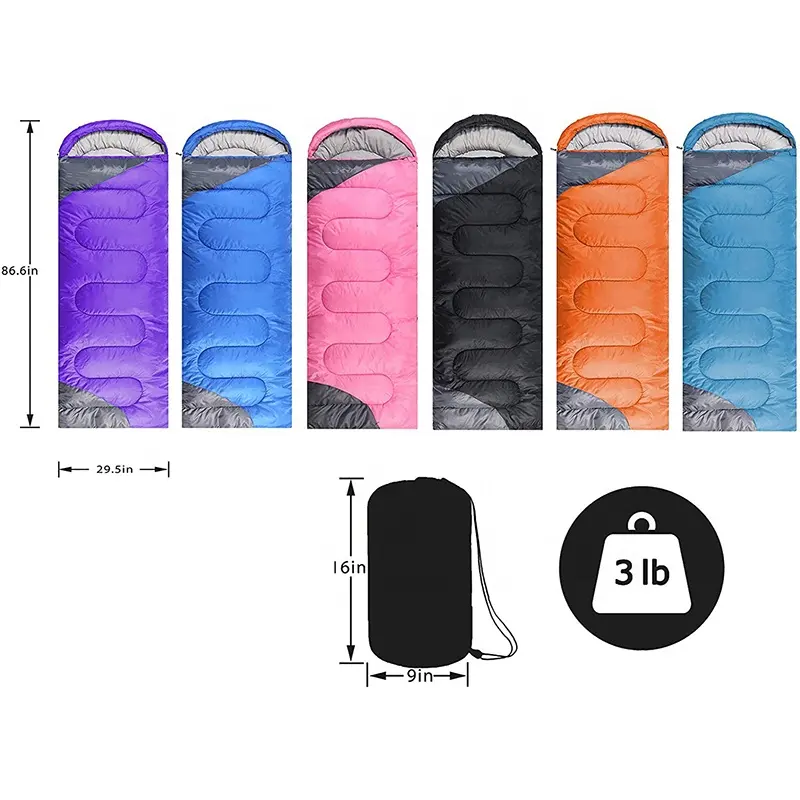 Indoor Outdoor Cold Warm Weather 4 Seasons Hiking Camping Cotton Liner down sleeping bag