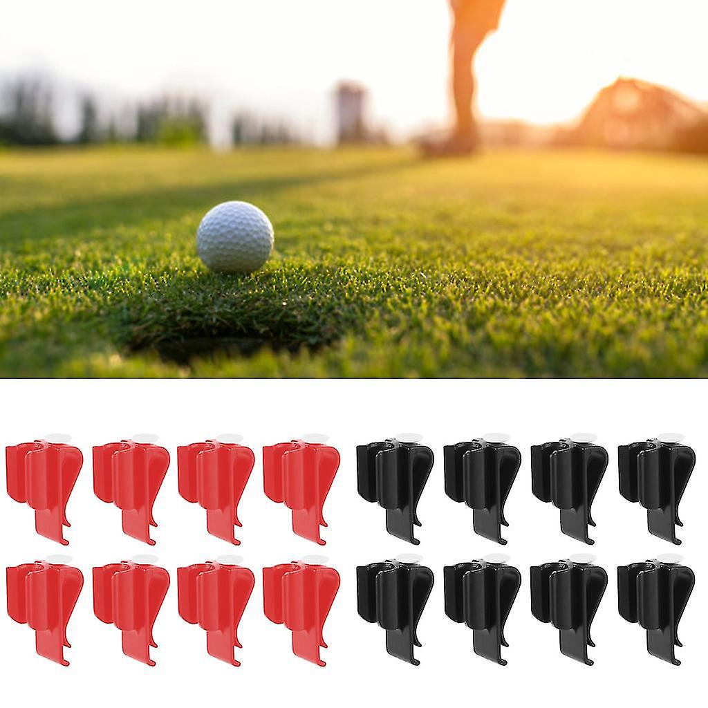 8pcs Golf Club Bag Clips On Putter Clamp Holder Organizer Black Putting Clips