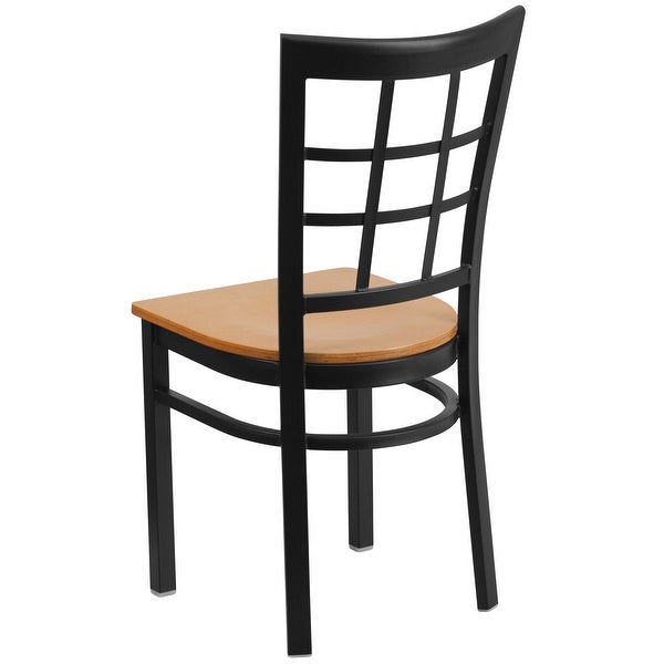 Steel Window Back Restaurant Chair - 16.5