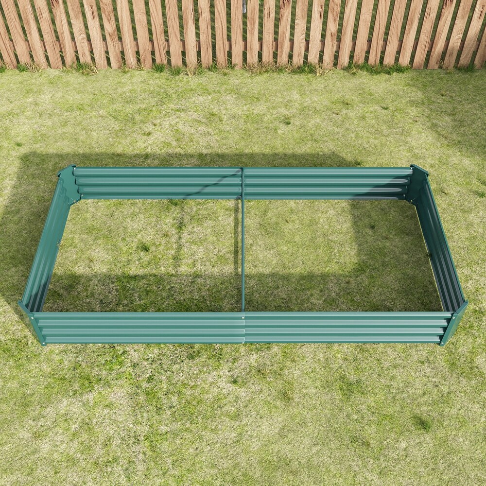 Raised Garden Bed Kit  Metal Raised Bed for Flower Planters  Vegetables Herb Black