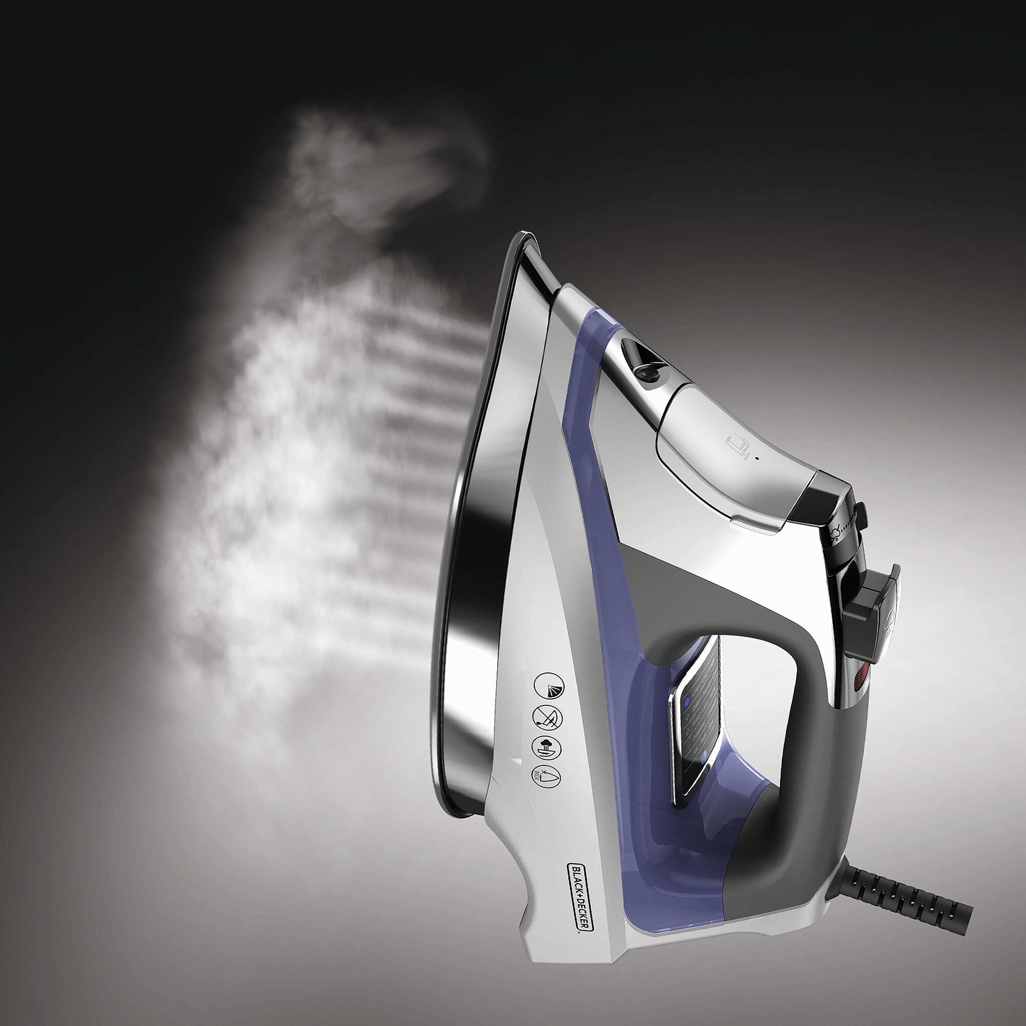 Allure Digital Steam Iron, Silver/Blue