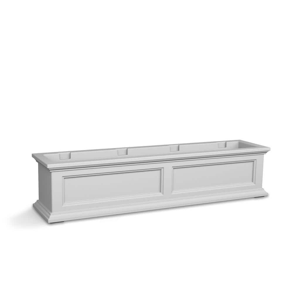 Mayne Fairfield 48 in. x 11 in. Self-Watering White Polyethylene Window Box 5823-W