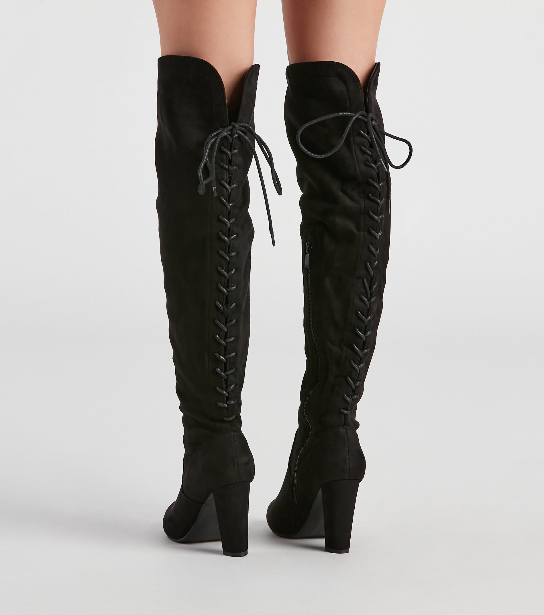 So Haute Over-The-Knee Lace Up Boots