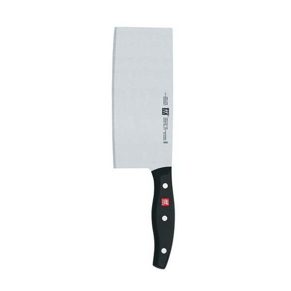 ZWILLING TWIN Signature Chinese Chef Knife， Chinese Cleaver Knife， 7-Inch， Stainless Steel， Black - 7-inch