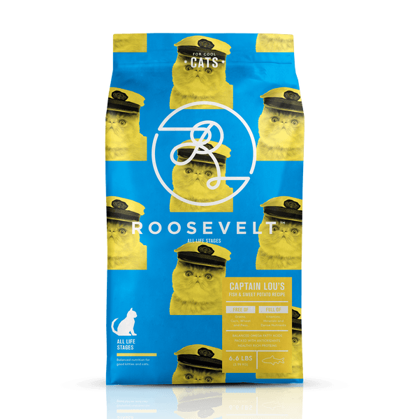 Roosevelt Captain Lou's Fish and Sweet Potato Grain Free Recipe Dry Cat