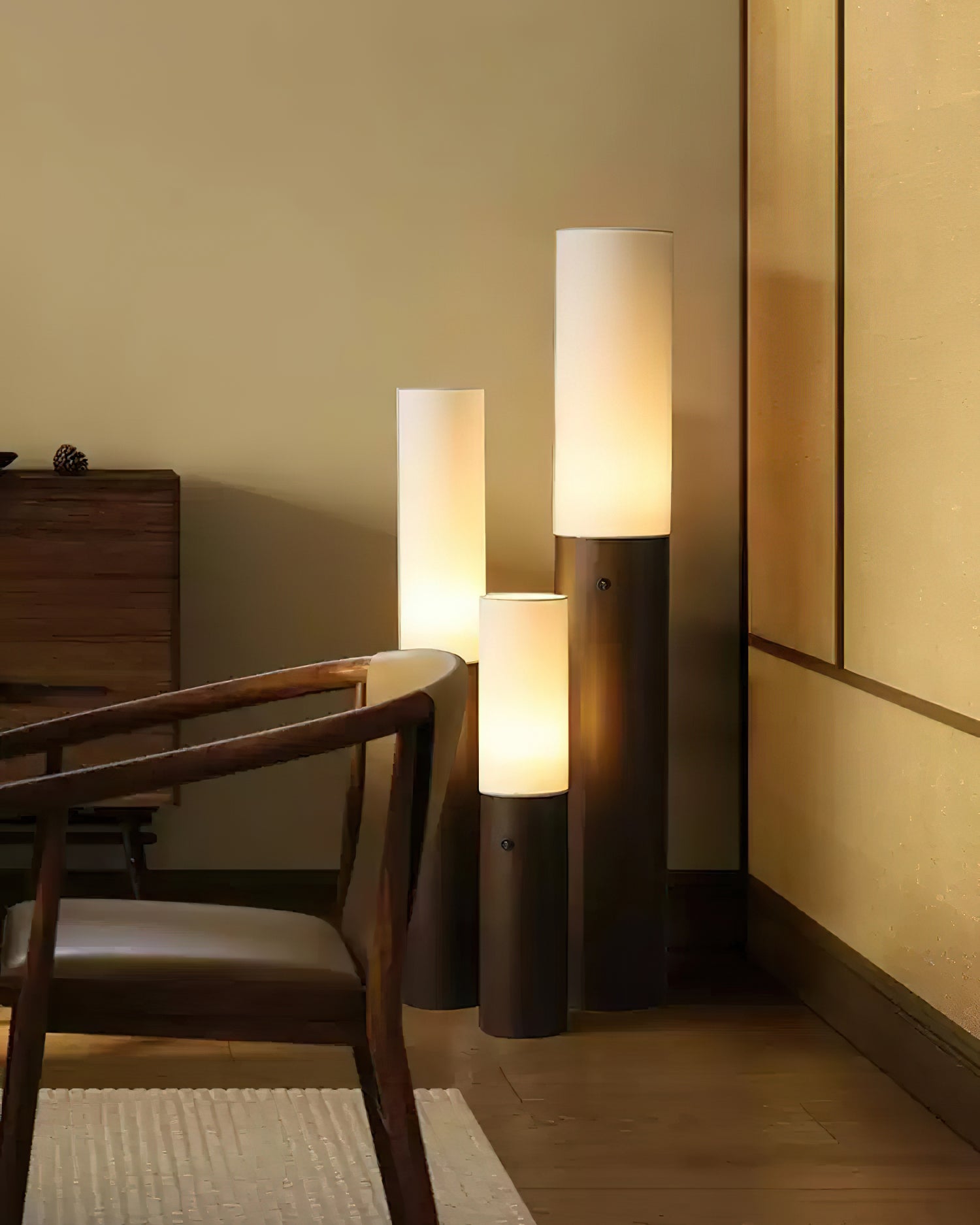 Timber Column Floor Lamp