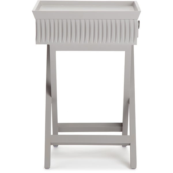 Finch Ashby Bedside Table with Drawer， Gray