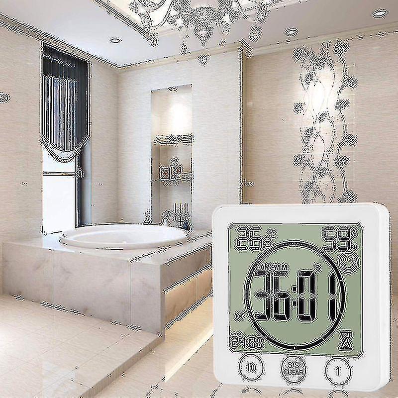 Lcd Bathroom Wall Clock Waterproof Shower Timer