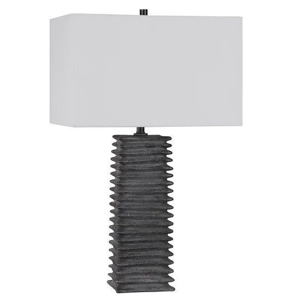 Uttermost Sanderson Metallic Charcoal Table Lamp