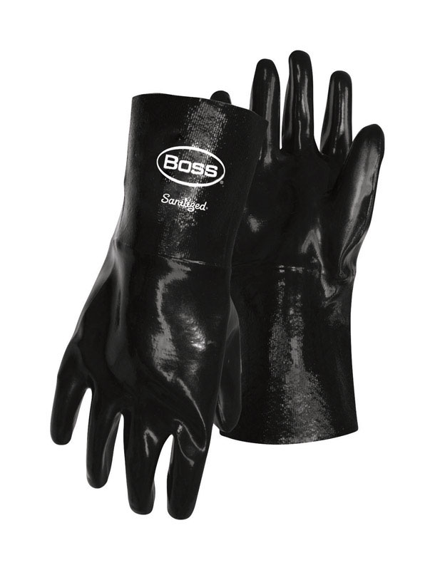 Boss Chemguard Plus Men\u0027s Indoor/Outdoor Chemical Gloves Black L 1 pair