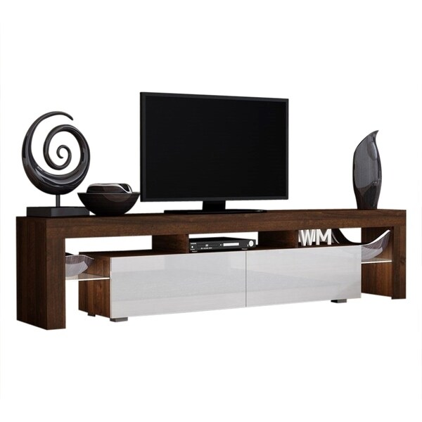 Milano 200 Modern 79-inch TV Stand with 16 Color LEDs