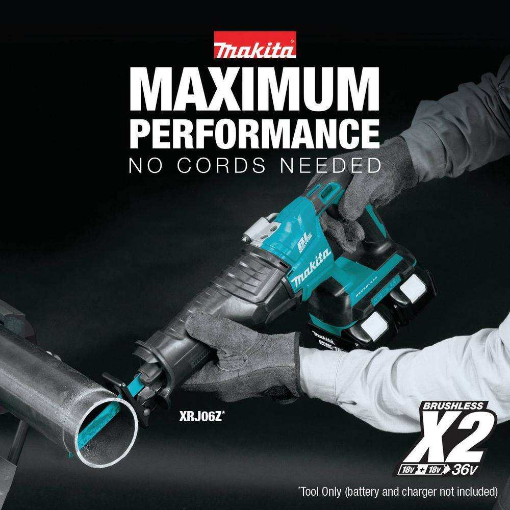 Makita 18V X2 (36V) LXT Lithium-Ion Brushless Cordless Reciprocating Saw (Tool Only) XRJ06Z