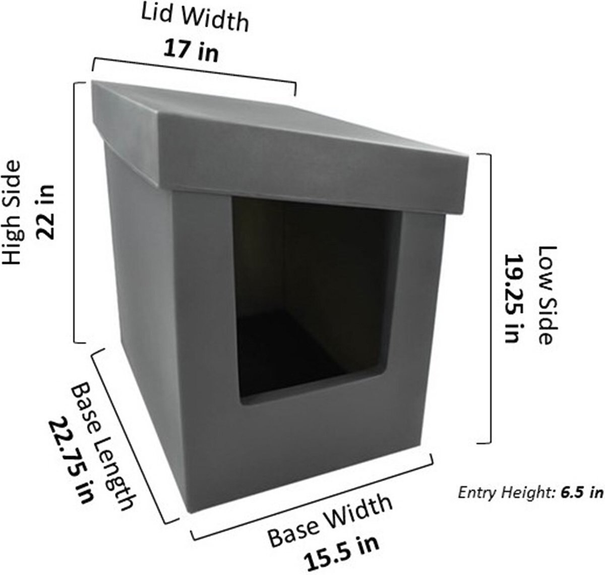 Kitangle Slope Style Cat Litter Box， X-Large