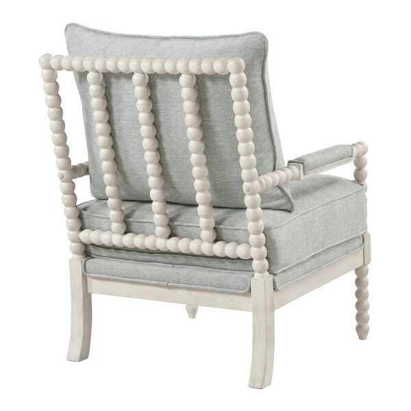 Kaylee Spindle Chair in Fabric with White Frame