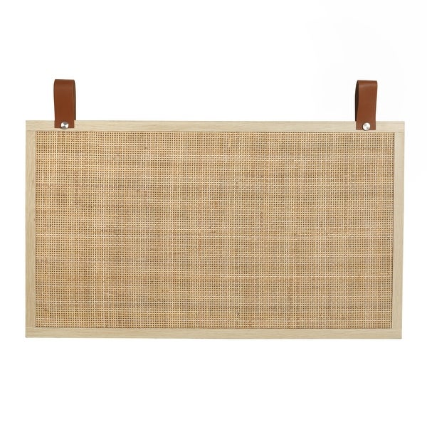 Natural Rattan Decorative Panel Wall-Mounted Headboard - - 37566993