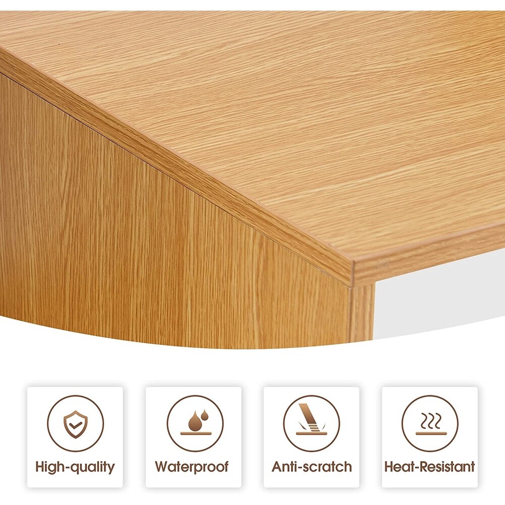 Ivinta Computer Desk with Drawers  52 inches Office Desk with Hutch and Printer Shelf  Modern Writing Desk