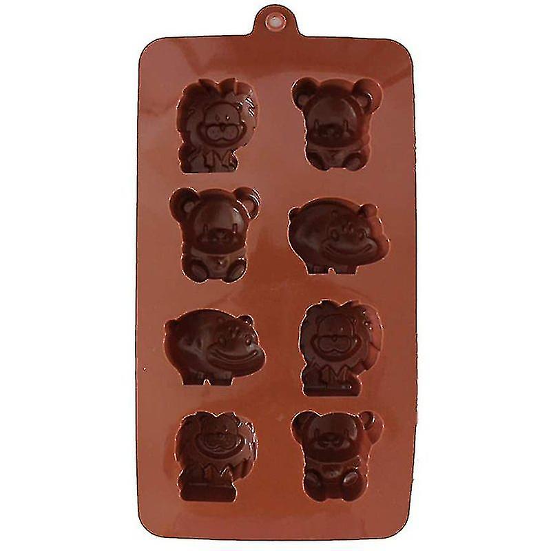 Silicone Baking Molds Set Of 2 Animal Figures Non-stick Non-toxic For Chocolate， Candy， Cake， Pudding， Jelly And Waffle