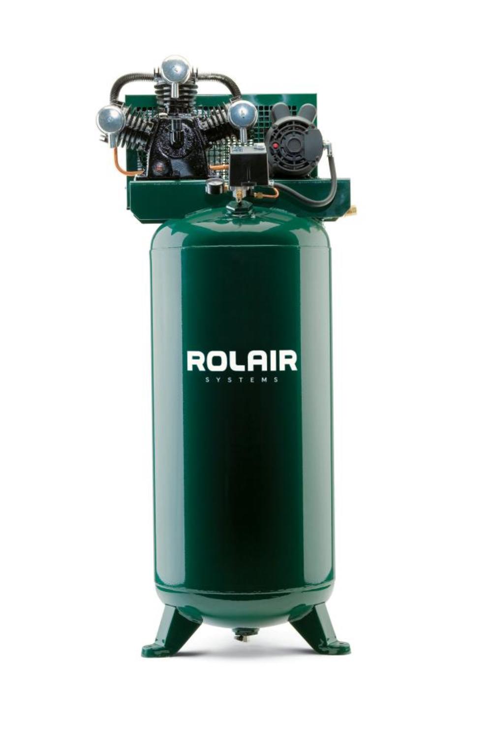 Rolair 5 HP (230V) 16CFM@100PSI Vertical 60 Gall Compressor V5160PT03XB from Rolair