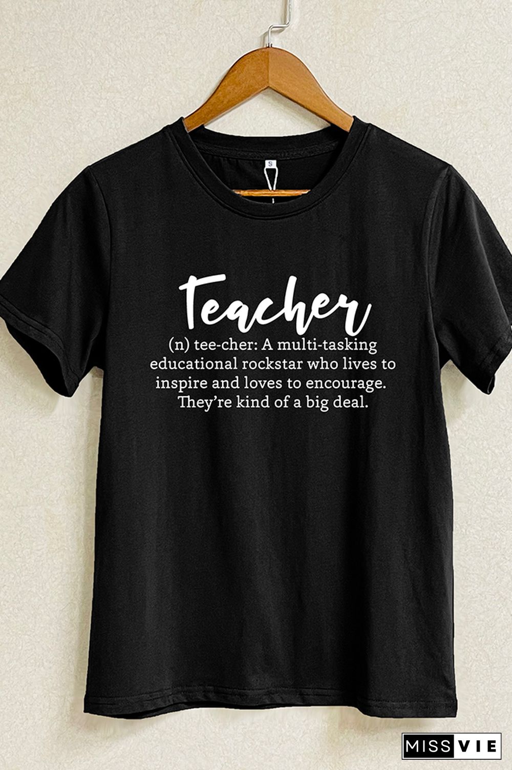 Teacher Definition Print Short Sleeve Graphic Tee Wholesale