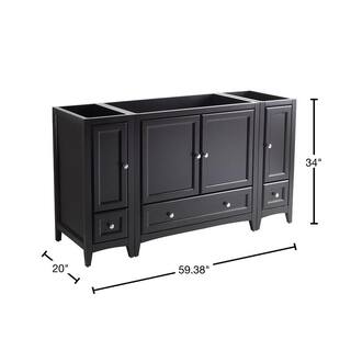 Fresca Oxford 60 in. Traditional Bathroom Vanity Cabinet in Espresso FCB20-123612ES