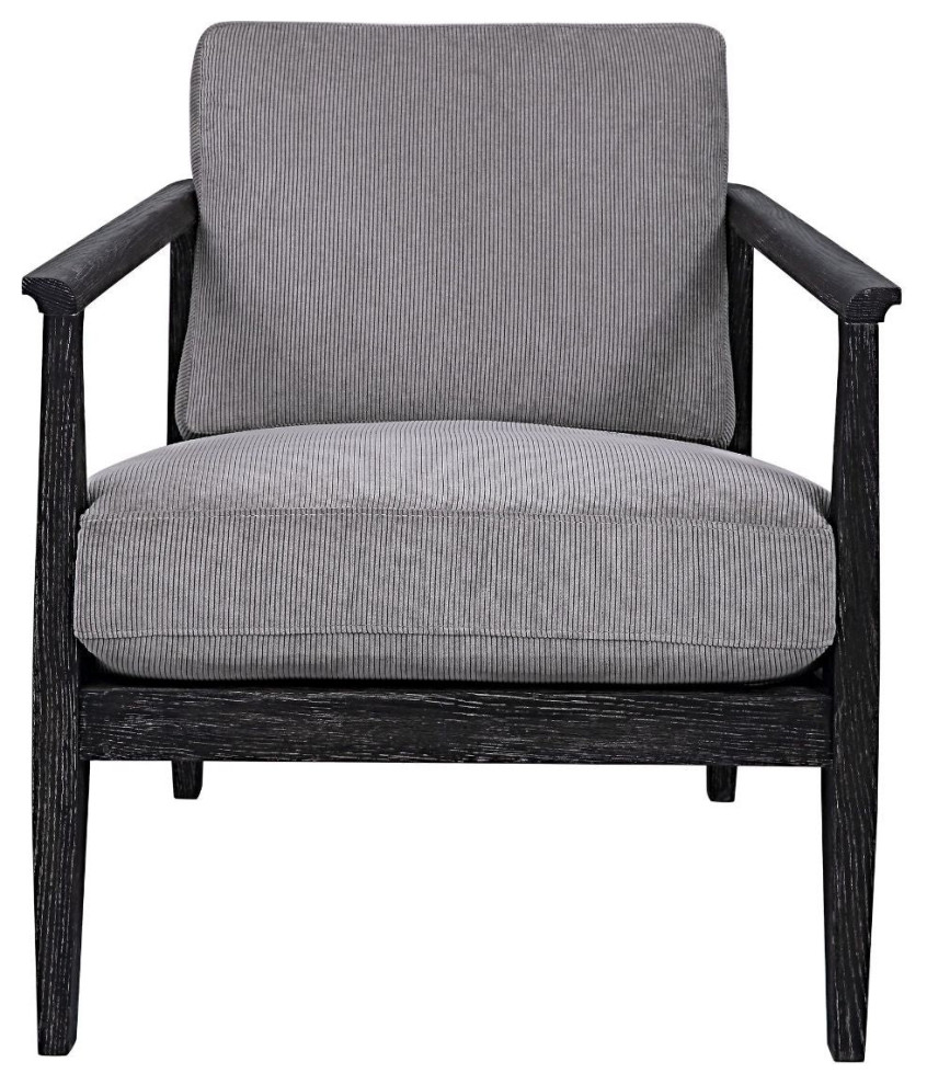 Uttermost Brunei Modern Gray Accent Chair   Farmhouse   Armchairs And Accent Chairs   by Hudson Home Decor  Houzz