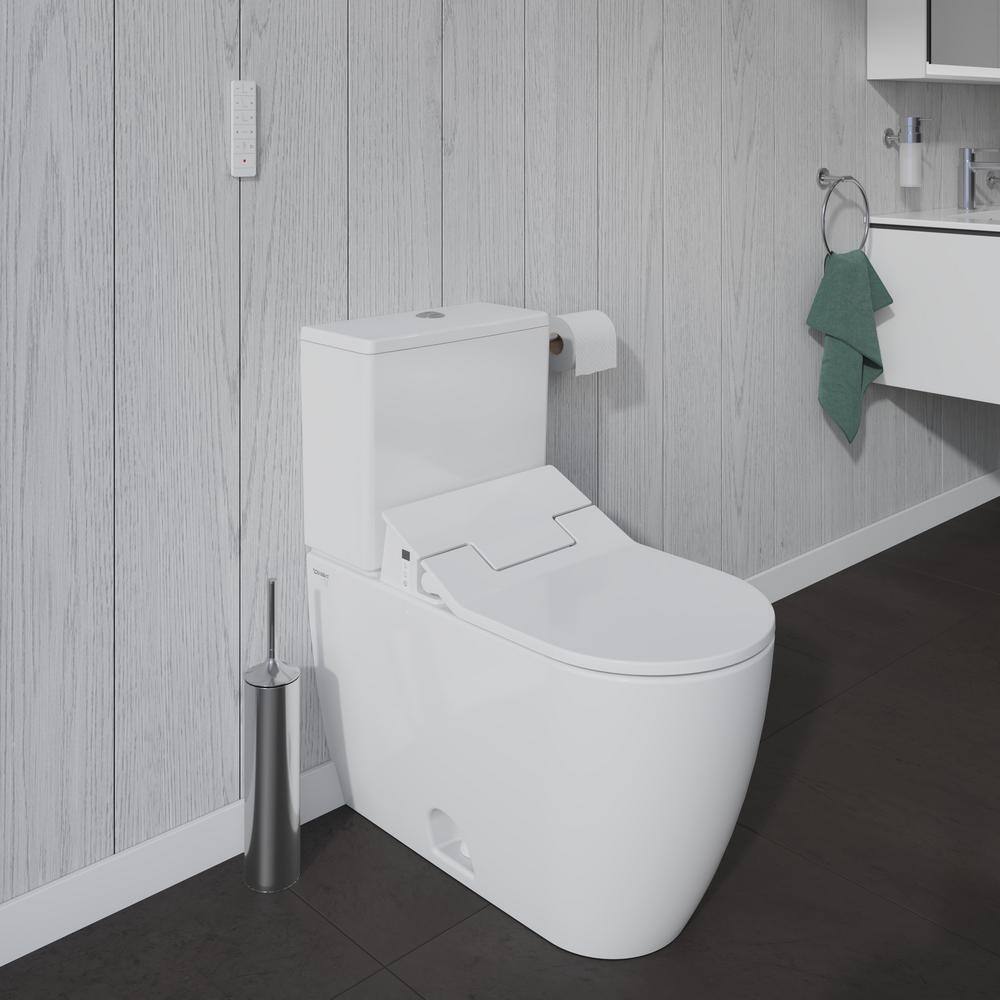 Duravit SensoWash Slim Electric Bidet Seat for Elongated Toilet in White 611000001001300