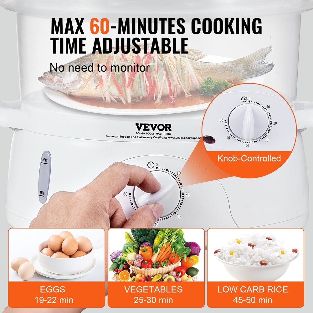 VEVOR Electric Food Streamer with Auto Shut Off   Boil Dry Protection