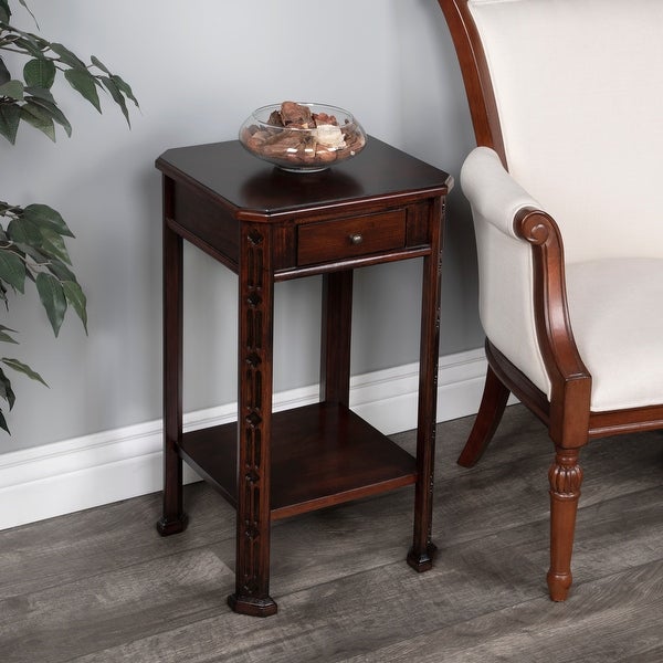 Moyer Wood Side Table with Storage