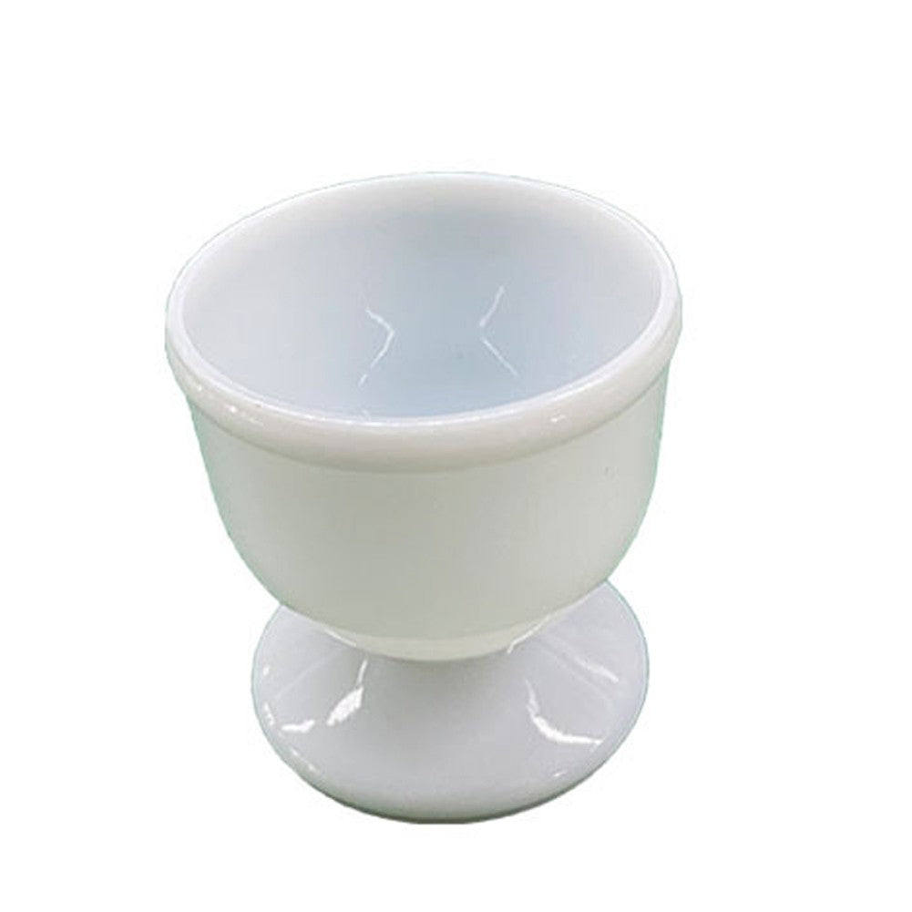 Sufanic 4Pcs Porcelain Soft Hard Boiled Egg Cup Holder Stand Set for Kitchen Breakfast，White