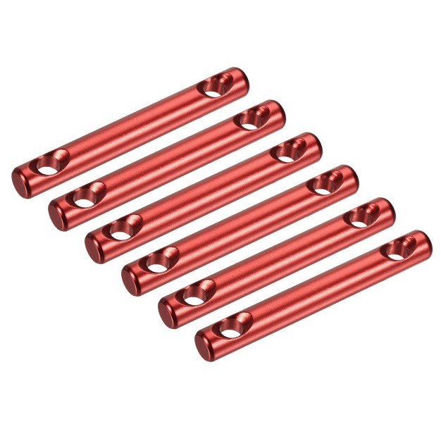 Unique Bargains Camping Aluminum Alloy Tent Rope Guyline Adjuster Cord Tensioner Red 6 Pcs