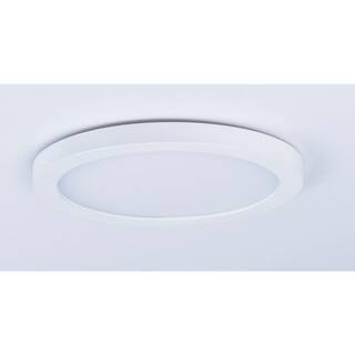 Maxim Lighting Wafer 7 in. White Integrated LED Flushmount Light 57712WTWT