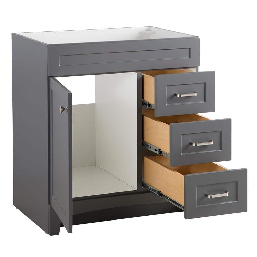 Home Decorators Collection Thornbriar 30 in W x 21 in D Bathroom Vanity Cabinet in Cement