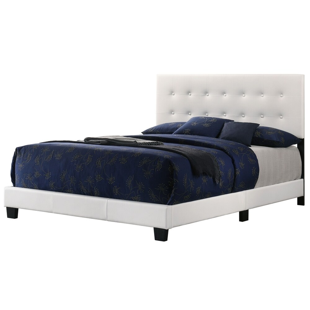 Caldwell Faux Leather Tufted Bed