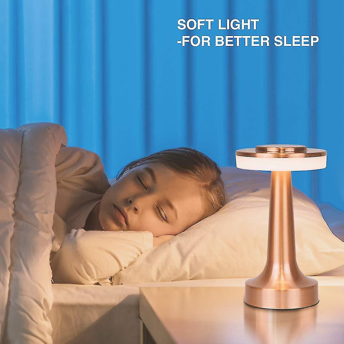 Portable Led Table Lamp With Touch Sensor， 3-levels Brightness， Night Light For Kids Nursery， Nightstand Lamp， Bedside Lamp