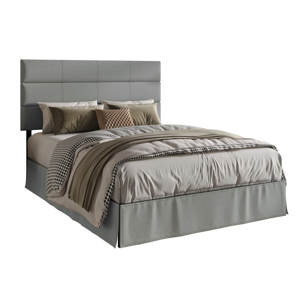 CraftPorch Contemporary Woven Linen Fabric Upholstered Platform Bed