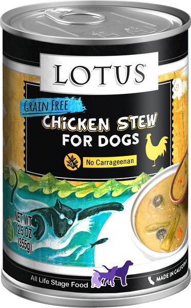 Lotus Wholesome Chicken and Asparagus Stew Grain-Free Canned Dog Food