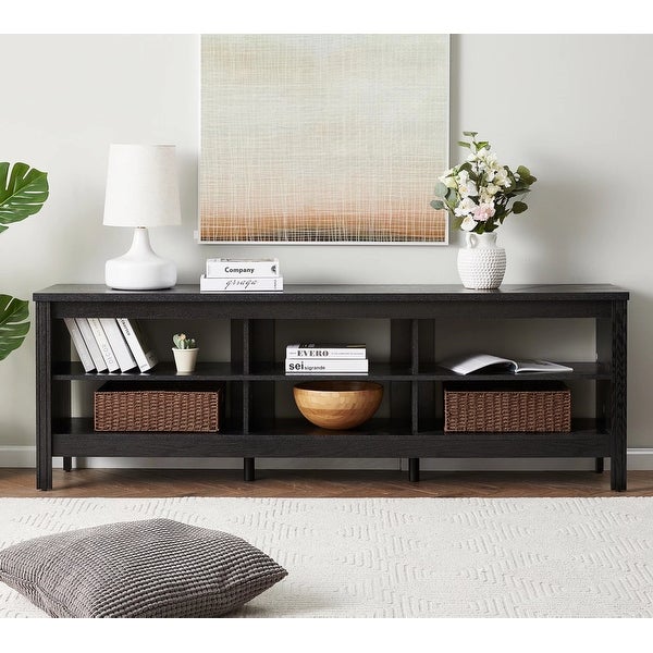 Black TV Stand for 75/85/100 Inch TV， Television Stand and End Table Set