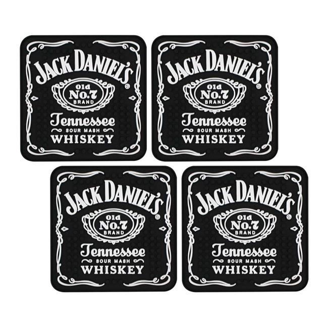 Jack Daniels 35109 Jack Daniels Rubber Mat Coaster Set