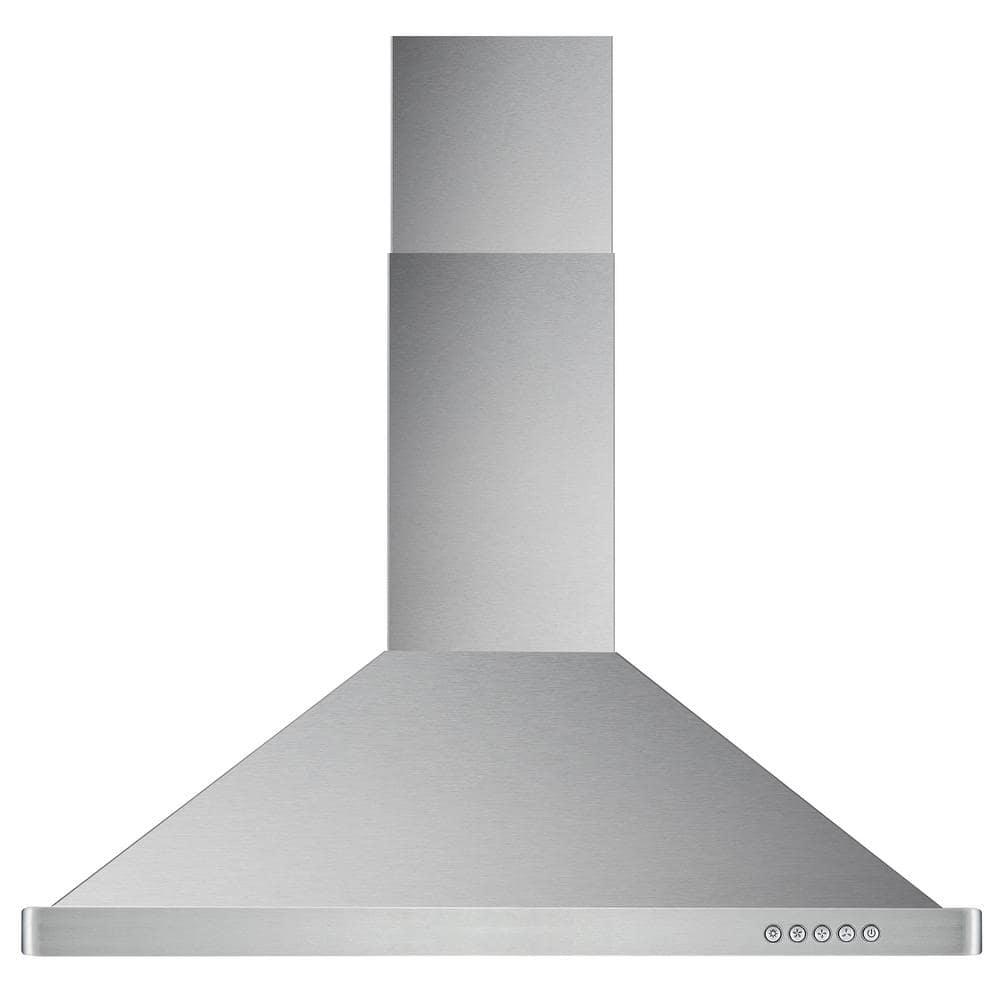 Cosmo 30 in Ducted Wall Mount Range Hood in Stainless Steel with LED Lighting and Permanent Filters