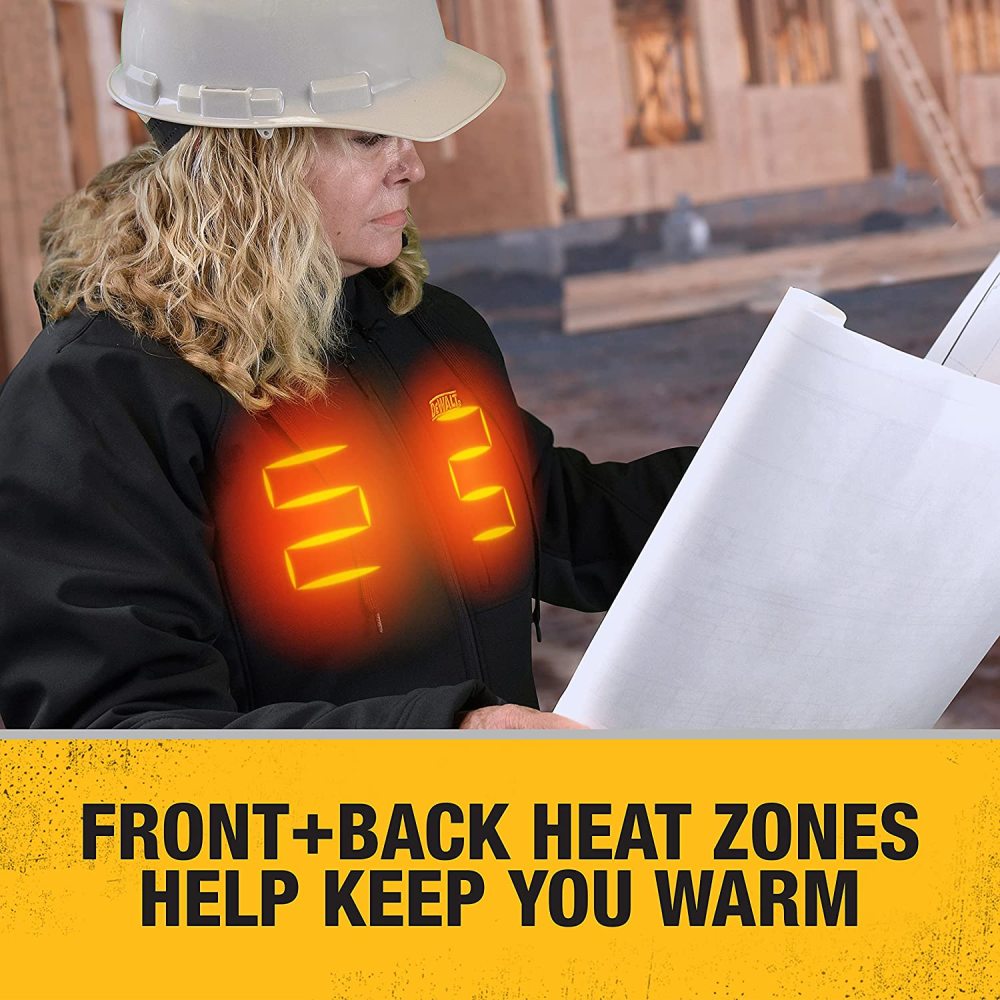 DEWALT 20V Max Heated Jacket Kit Li Ion Womens 2X Black ;