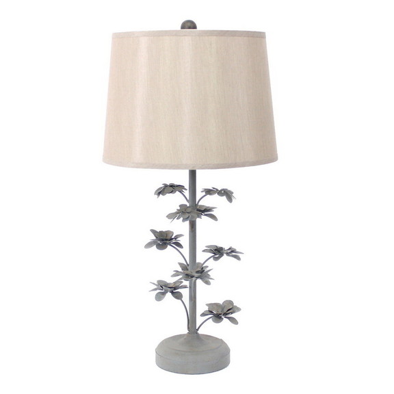 Benjara BM217241 Flower Tree Design Metal Table La...