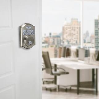 Defiant Castle Satin Nickel Single Cylinder Electronic Keypad Deadbolt GA7X2D01AA