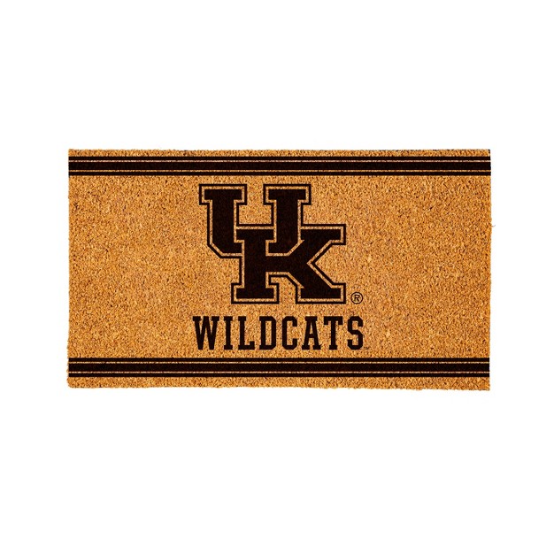 Evergreen University Of Kentucky Logo Turf Mat Brown 28 X 16 Inches Indoor Outdoor Doormat