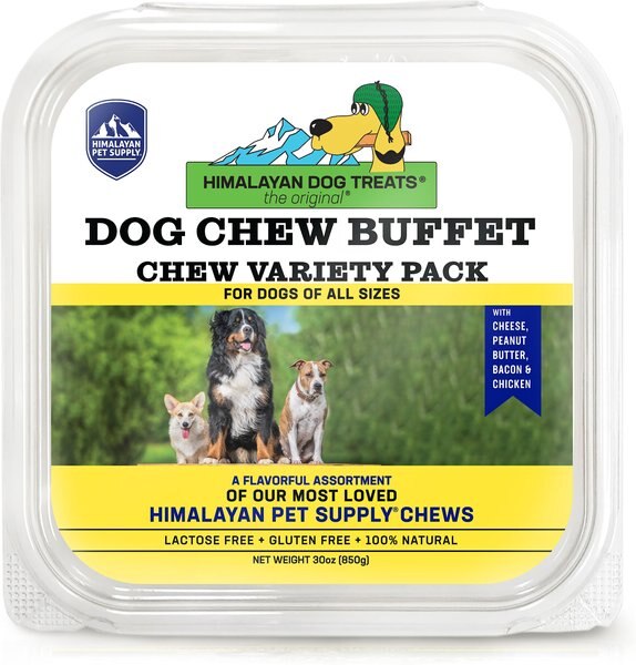 Himalayan Pet Supply Dog Chew Buffet Variety Pack Dog Treats， 32-oz tub