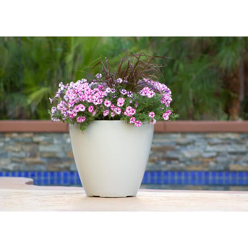 Trendspot 16 in. White Kurv Resin Planter (2-Pack) EPS00405N-16W2