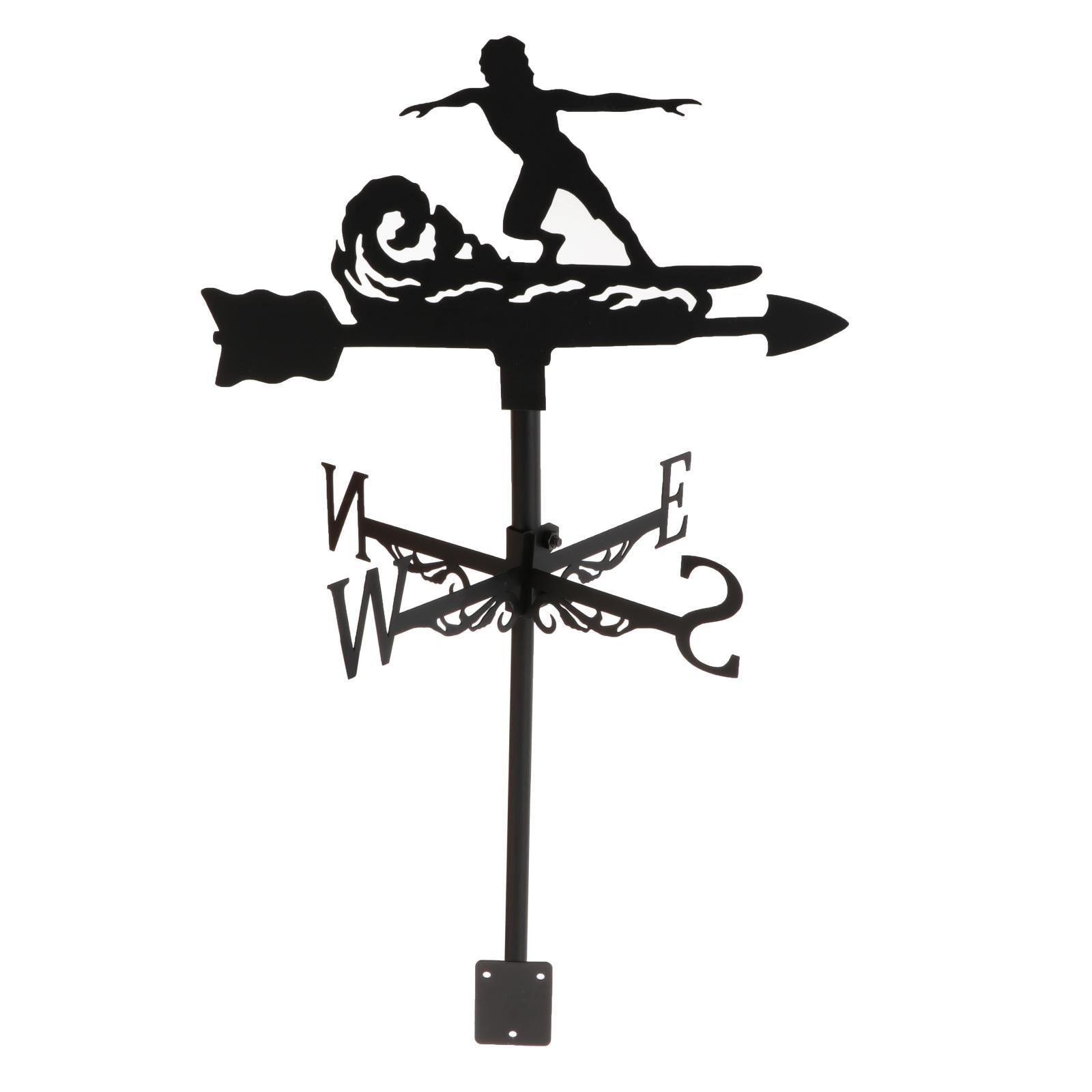 Roof Mount Weather Vane Wind Direction Indicator Outdoor Decoration Surf