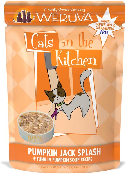 Weruva Cats in the Kitchen Pumpkin Jack Splash Tuna in Pumpkin Soup Grain-Free Cat Food Pouches