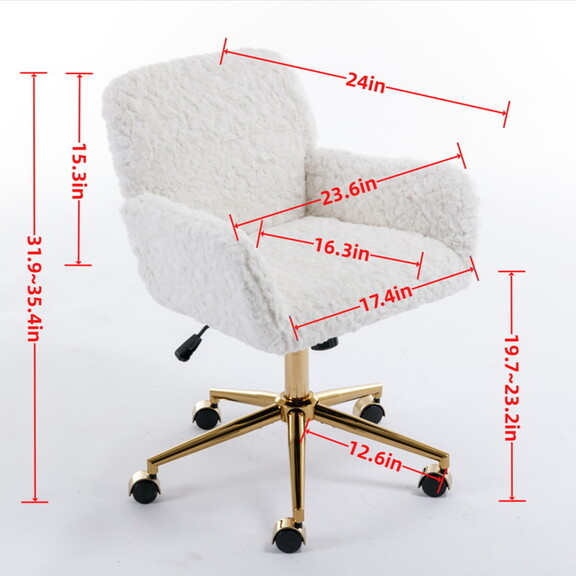 A A Furniture Office Chair Artificial rabbit hair ...