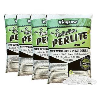 Viagrow 102 Quarts 4 cu. ft. Organic Perlite Planting Soil Additive and Growing Medium White VPER1-4