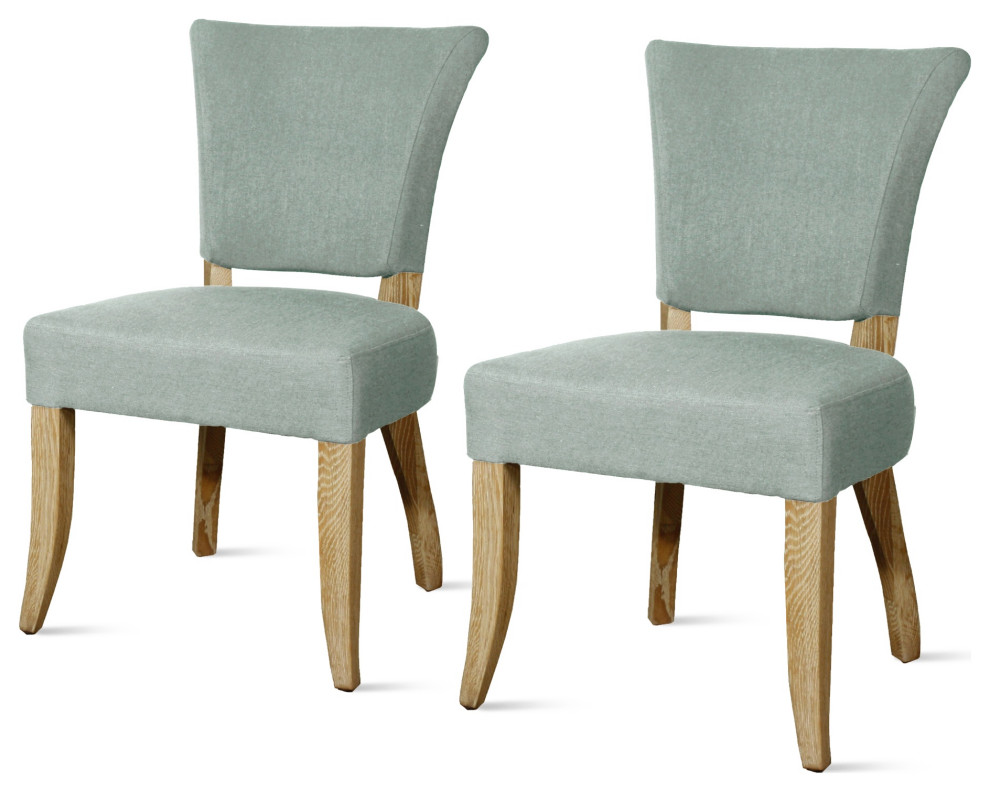 Austin Side Chair Set of 2   Soft Blue   Transitional   Dining Chairs   by New Pacific Direct Inc.  Houzz